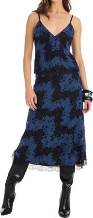 Allison New York Serena Tank Top In Blue/black