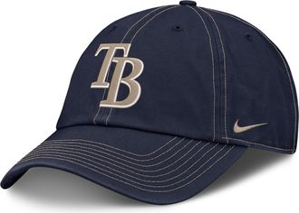 Nike Tampa Bay Rays Club Nike Mens MLB Adjustable Hat in Blue | NB0141STPA-L9H