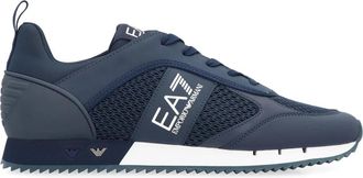 Emporio Armani Mesh Panelled Sneakers - Heren - Sneakers - Blauw - 41 1/3 EU - Polyester - Schoenen