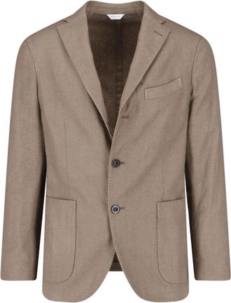 Boglioli Tailored Taupe Notch Lapels Jacket