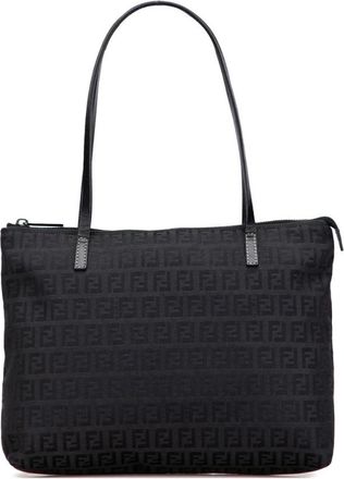 Fendi Pre-owned Tote Bags, female, Black, Size: ONE SIZE Pre-owned Printed Tote Bag