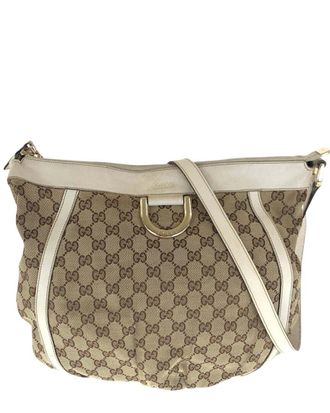 Gucci Beige Gg Canvas & Leather Abbey Shoulder Bag (Authentic Pre-Loved)