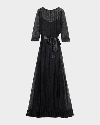 Teri Jon Pintuck Lace Gown