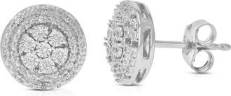 Vir Jewels 1/6 cttw Lab Grown Diamond Composite Earrings in Sterling Silver With Push Backs For Women