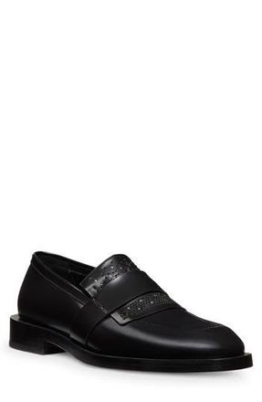 Stuart Weitzman Royce Runaway Kiltie Loafer in Black/black Multi at Nordstrom Rack, Size 10