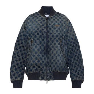 Off-white Jassen, Heren, Blauw, XL, Katoen, Isolerend Monogram Colbert