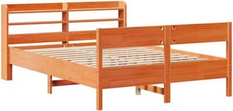 vidaXL Bed Frame without Mattress Wax Brown 140x200 cm Solid Wood Pine Vidaxl