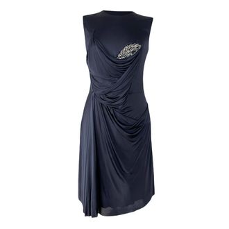 Marios Schwab Marios Schwaab Navy Crystal Embellished Mini Dress Size S