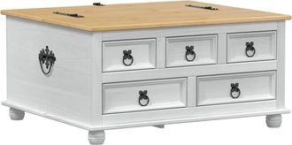 vidaXL Caja De Almacenamiento 90 X 78 X 45 Cm Madera De Pino Macizo Vidaxl