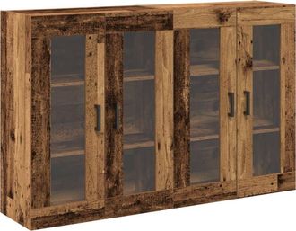 vidaXL Vidaxl - Wall Mounted Cabinet 2 pcs Old wood 69.5 x 34 x 90 cm