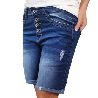 Generic Jeans Shorts Womens Knee-Length Ripped Denim Shorts Medium Waist Cropped Jeans with Pockets Summer Women Shorts Denim Stretch Denim Shorts Bermuda Bea