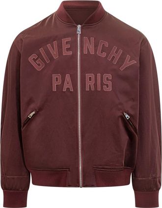 Givenchy Red Logo Mandarin Collar Jacket