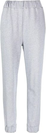 Fabiana Filippi melange-effect slim-cut trousers - women - Eco Brass/Cotton - 40 - Grey