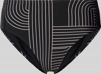 Watercult Bikinihose mit grafischem Muster Modell LINE SET in Black, Gr&ouml;&szlig;e 36