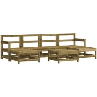 vidaXL Furniture Limited - Juego De Muebles De Jard&iacute;n 7 Pzas Madera De