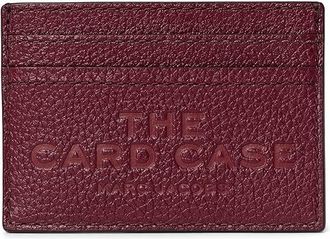 Marc Jacobs The Leather Card Case Wallet Womens Handbags Cherry, Leather/Polyester