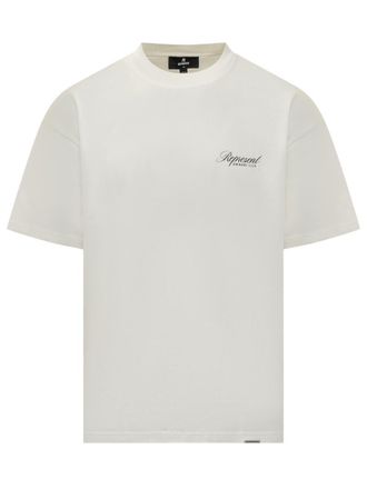 Represent Represent White T-Shirt With Embroidered Logo