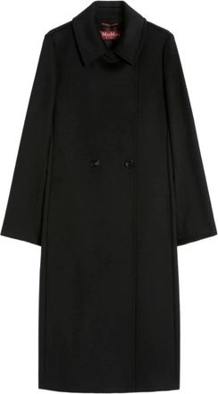 Max Mara Bcollag Jas - Dames - Jas met riem - Zwart - M - Wol - Jassen