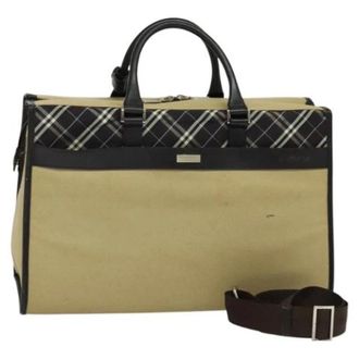 Burberry Tweedehands Canvas handtassen - Dames - Vintage Handtas - Beige - ONE Size - Leer - Vintage
