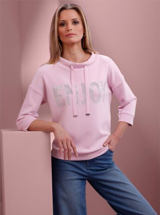 Heine Sweatshirt HEINE, Damen, Gr. 34, ros&eacute;, 50% Modal, 44% Polyester, 6% Elasthan, unifarben, Rundhals, Sweatshirts Sweatshirt