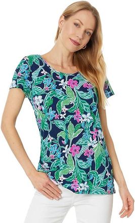 Lilly Pulitzer Etta Scoop Neck Womens Clothing Untamed : XXS, Cotton