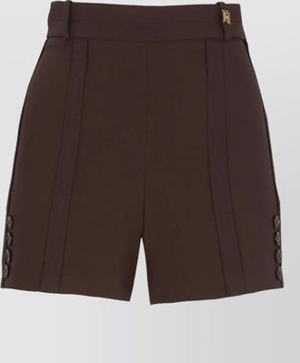 Elisabetta Franchi high waisted shorts side pockets belt loops