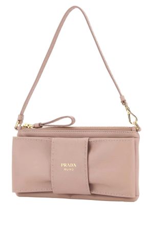 Prada Lampo Shoulder Wallet - Pink