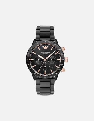 Emporio Armani Mens Emporio Armani AR70002 Mario Ceramic Mens Watch - Black