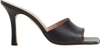 8 by YOOX LEATHER SQUARE TOE HIGH-HEEL SANDAL