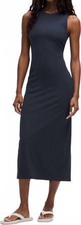 lululemon All Aligned Ribbed Midi Dress In Black