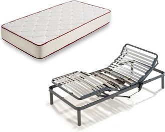 HOGAR 24 Cama Articulada + Colch&oacute;n Viscoferta - 135x190 - Patas 32