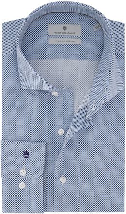 Thomas Maine two-ply overhemd blauw katoen