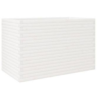 Berkfield Home Garden Planter White 110x60x68.5 cm Solid Wood Pine