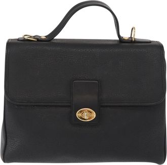 Gucci Vintage Handbag Leather Gold Leather Handbag (Pre-Owned)