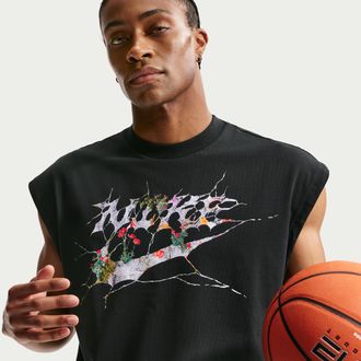 Nike Mens Standard Issue Dri-FIT Sleeveless Basketball Top in Black | IF2576-010