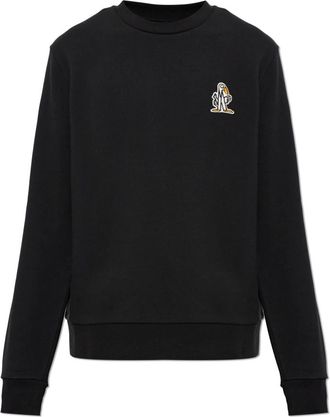 Moncler Sweatshirt met patch - Heren - Sweatshirts - Zwart - 2XL - Katoen - Hoodies & sweatvesten