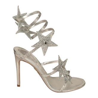 Rene Caovilla High Heel Sandals, female, Gray, 4 UK, Grey Sandals with Elegant Style