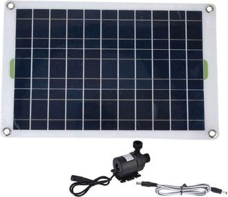 OEM Kit De Bomba De Agua Solar Con Panel De 12 V Y 800 L/h, Silencioso, Ecol&oacute;gico, Duradero, Fabricado En Silicona Y Pl&aacute;stico, Para Jard&iacute;n