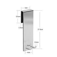 OEM Ganchos Para Puerta De Ducha De 2 Piezas, Ganchos Para Toallas, No Requieren Perforaci&oacute;n, Aptos Para Vidrio De 6 A 12 Mm De Grosor, Acero Inoxidable -