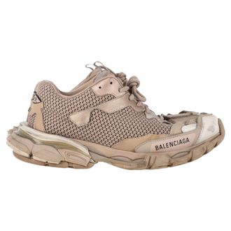 Balenciaga Pre-owned Womens Track.3 Sneakers in Beige Polyurethane - Size UK 6