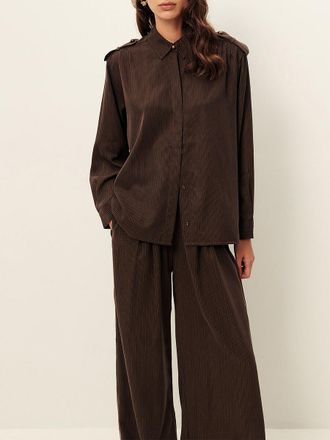 Sessun Shirt met lange mouwen, fijne strepen, schouderbandjes, GINNIE