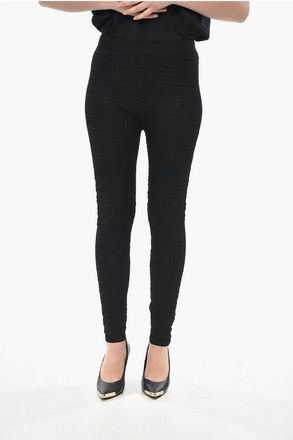 Givenchy Crochet Fabric Leggings with Monogram Pattern size L