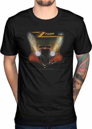 AWDIP Officiail ZZ Top Eliminator Distressed T-Shirt Merchendise Clothing Outlaw Village Black