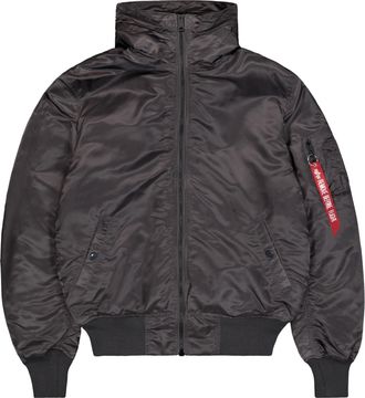 Alpha Industries Bomberjacke ALPHA INDUSTRIES MA-1 Hooded, Herren, Gr. L, grau (vintage grau), Obermaterial: 100% Nylon, Futter: 100% Nylon, Kapuzenfutter: 100% Polyes