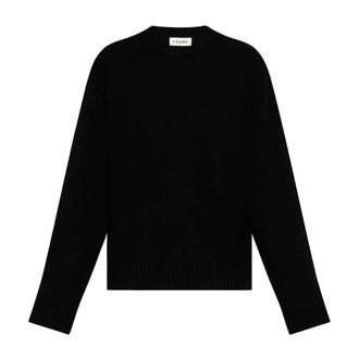 Frame Denim Cashmere Knitwear, male, Black, Size: XL Crew Neck Cashmere Sweater