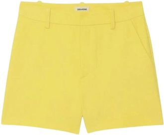 Zadig&Voltaire Short Sidou - Dames - Korte Broeken - Geel - S - Leer - Korte Broeken