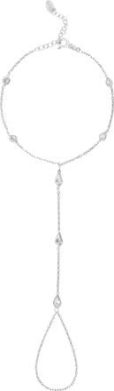 SHYMI Multi Stone Hand Chain -.925 Sterling Silver, 14K Gold-Plated, Rhodium Plated, 6 with 2 Extender, Cubic Zirconia Detailing, Day to Night