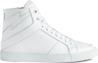 Zadig&Voltaire ZV1747 leather high-top sneakers - men - Rubber/Calf Leather/Fabric - 44 - White