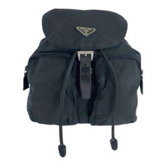 Prada Pre-owned Backpacks, female, Black, Size: ONE SIZE Pre-owned Nylon Backpack