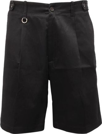Paolo Pecora Italiaanse Bermuda Shorts - Heren - Korte Broeken - Zwart - XL - Katoen - Korte Broeken